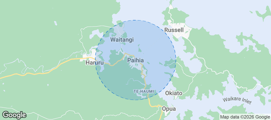 Paihia Airbnb map